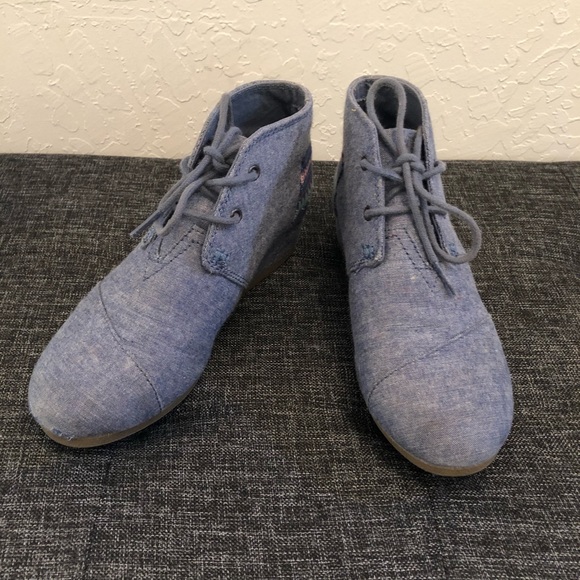TWO Pairs of TOMS Denim Shoes: Bootie & Slip-On - Picture 5 of 8